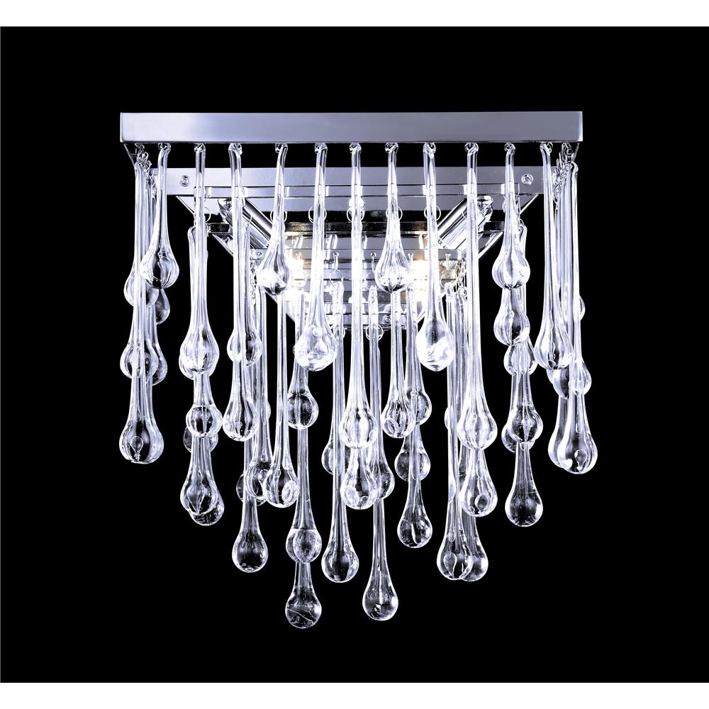Avenue Lighting HF1801-PN Hollywood Blvd. Collection Collection Polish Nickel /Clear Glass Tear Drops Square Wall Sconce